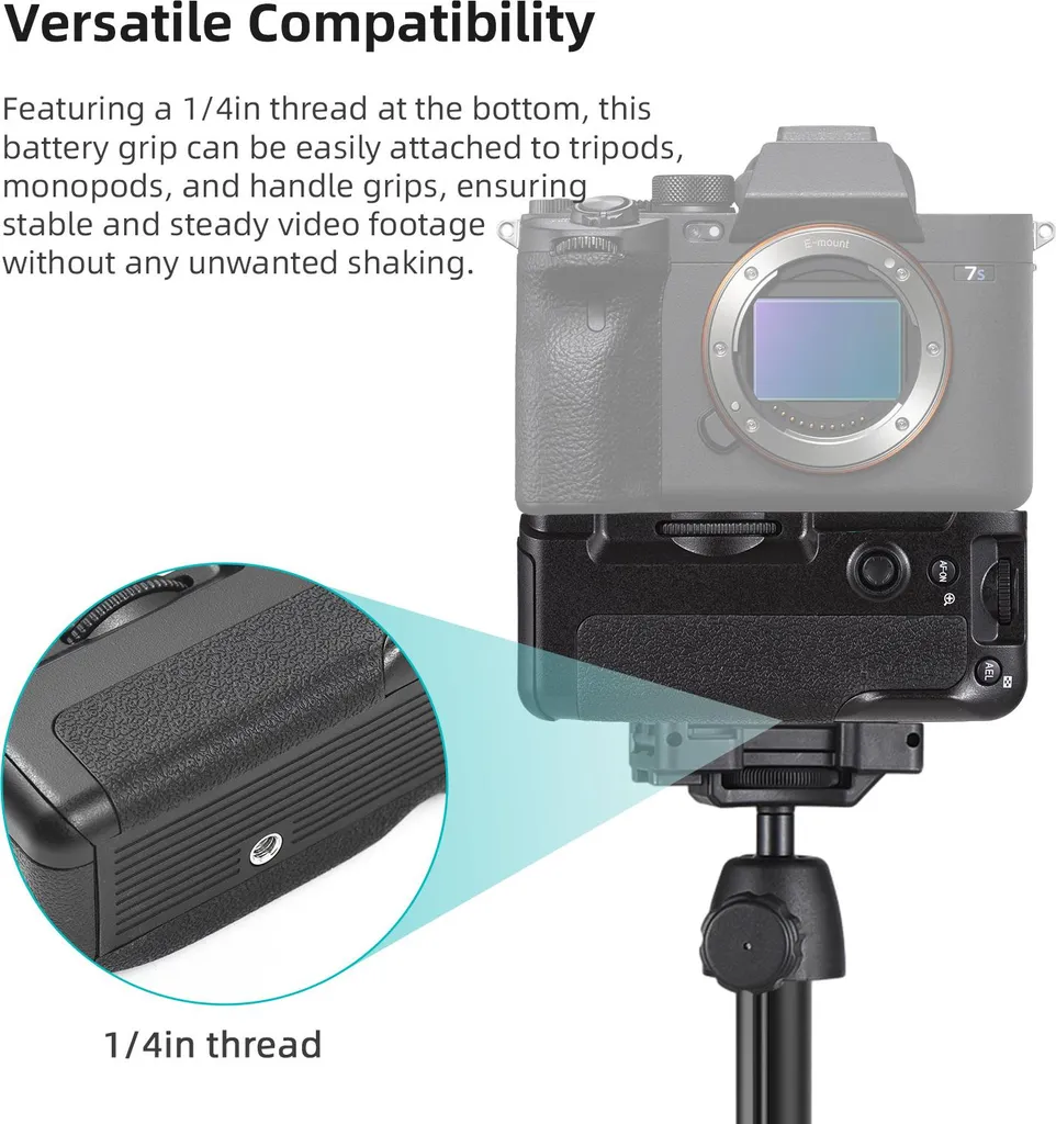 Grip de Tir Vertical Sony VG-C4EM, Idéal pour Portrait et Studio A7M4