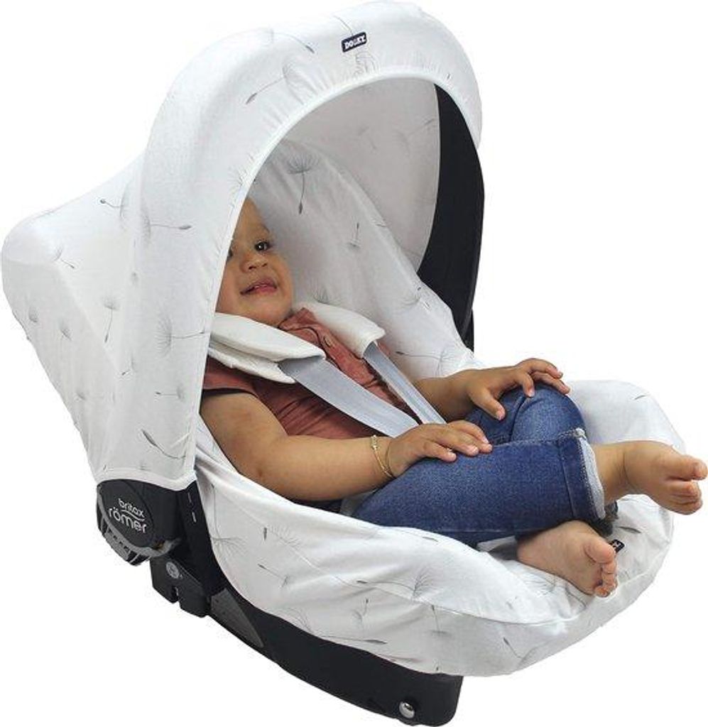 Universal Baby Car Seat Sitzüberzug, weiß, für 3- und 5-Punktegurtsystem