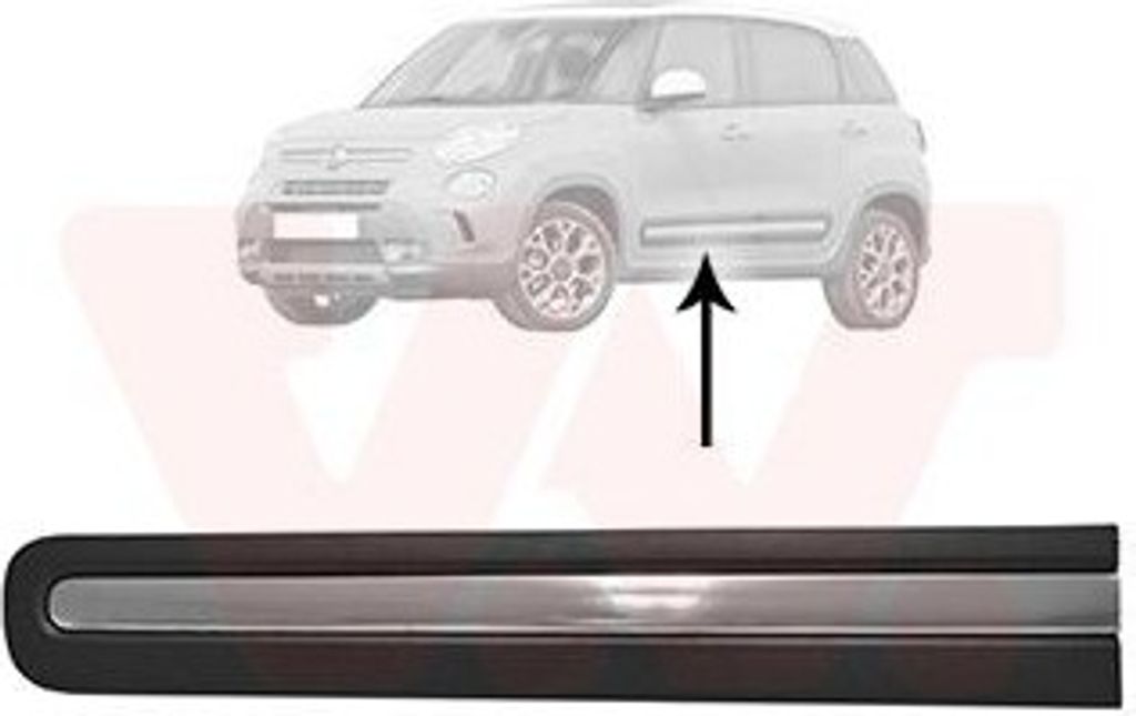 VAN WEZEL Zierleiste für die Tür Vorne Links Leiste für FIAT 500L (351, 352) 1609403
