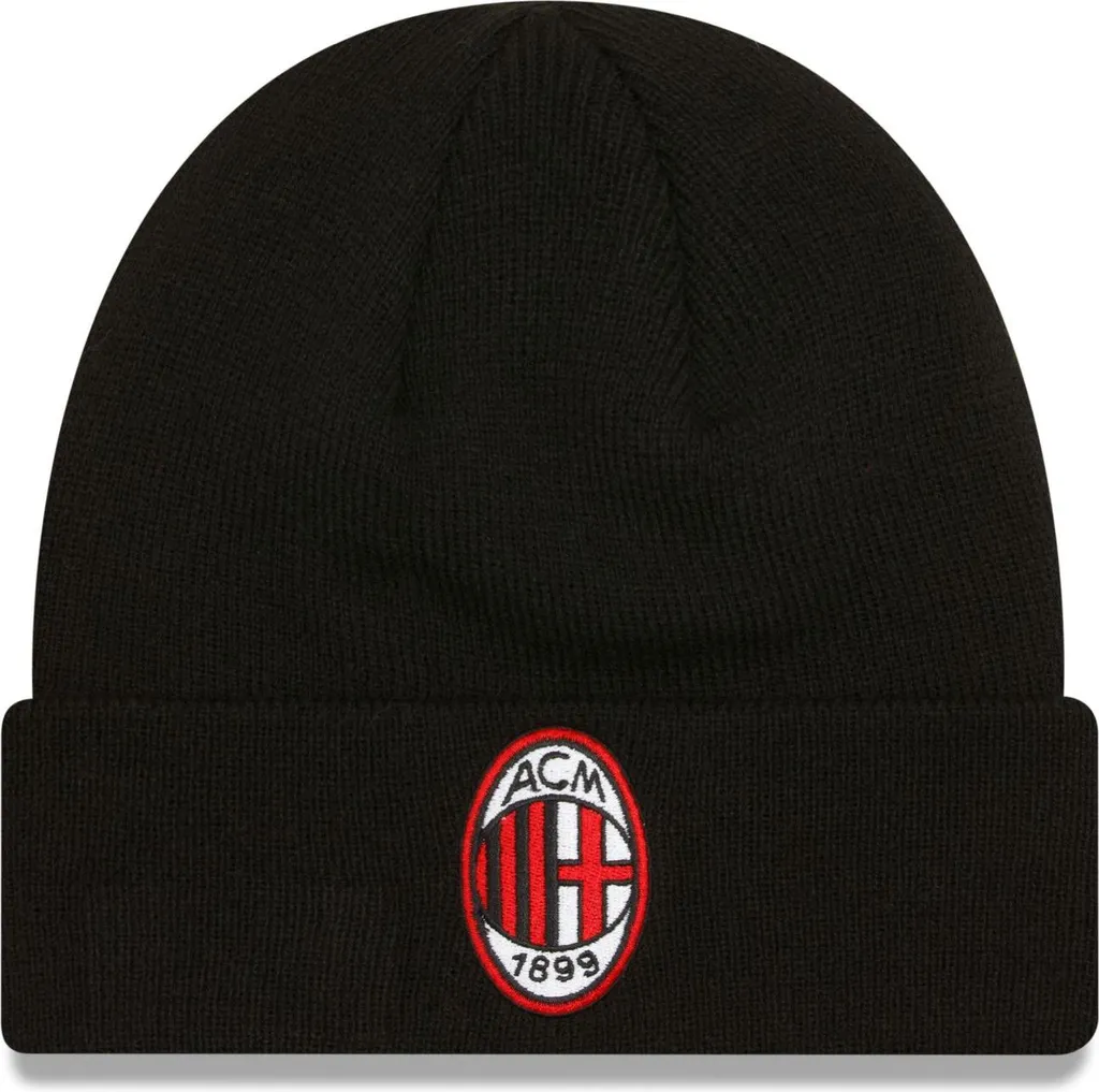 Bonnet New Era AC Milan Cuff Beanie - Bonnet d'hiver noir officiel Milan