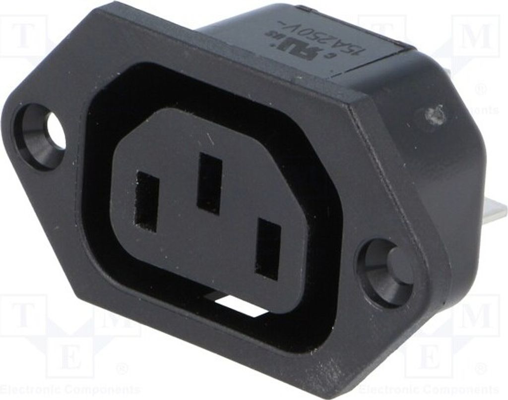 1x Steckverbinder: zur AC-Stromversorgung 10A 6600.3300.21 Anschlüsse weiblich Buchse