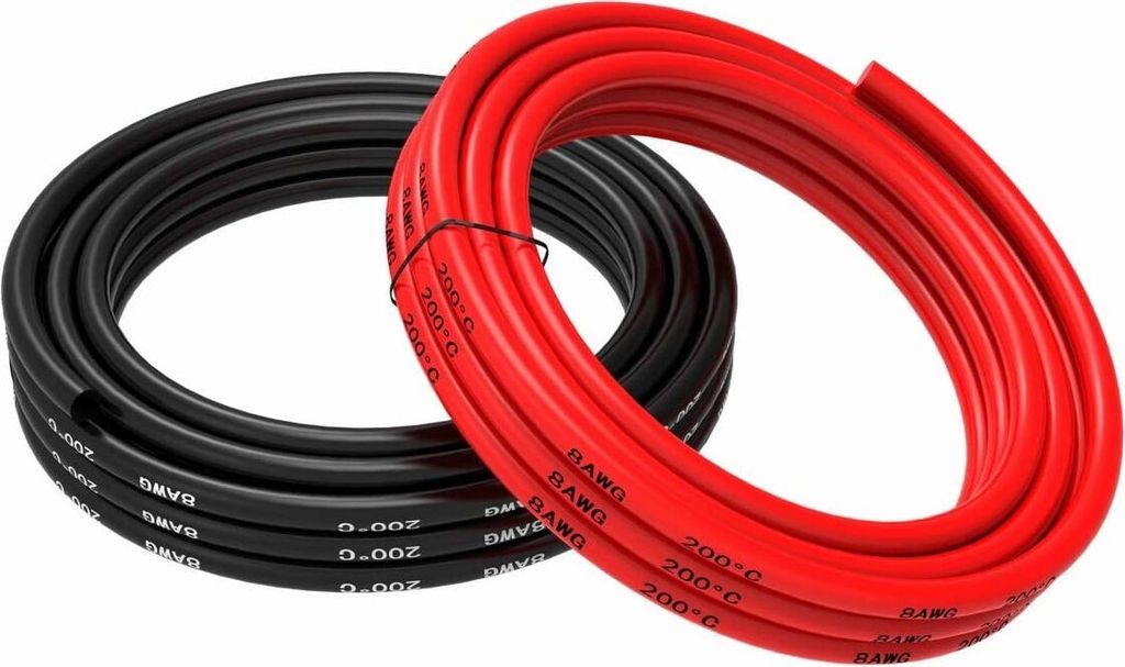 câble silicone 8 AWG, 5m flexible | Haute température de Image du produit 