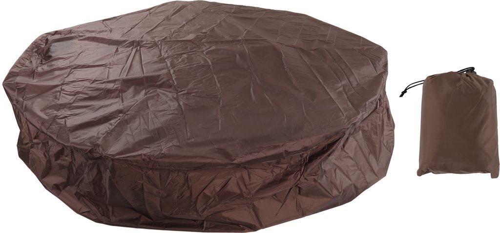 Staubschutzhüllen für Gartenmöbel, runde Badewannenabdeckung, 190 Silber, Polyester-Taft, Whirlpool, wasserdichte Abdeckung, 210 x 30 cm, Kaffee...