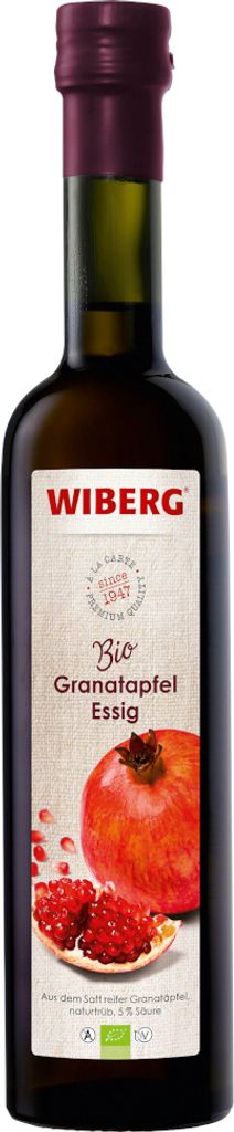 Wiberg biologische granaatappelazijn met sap van rijpe Productafbeelding 