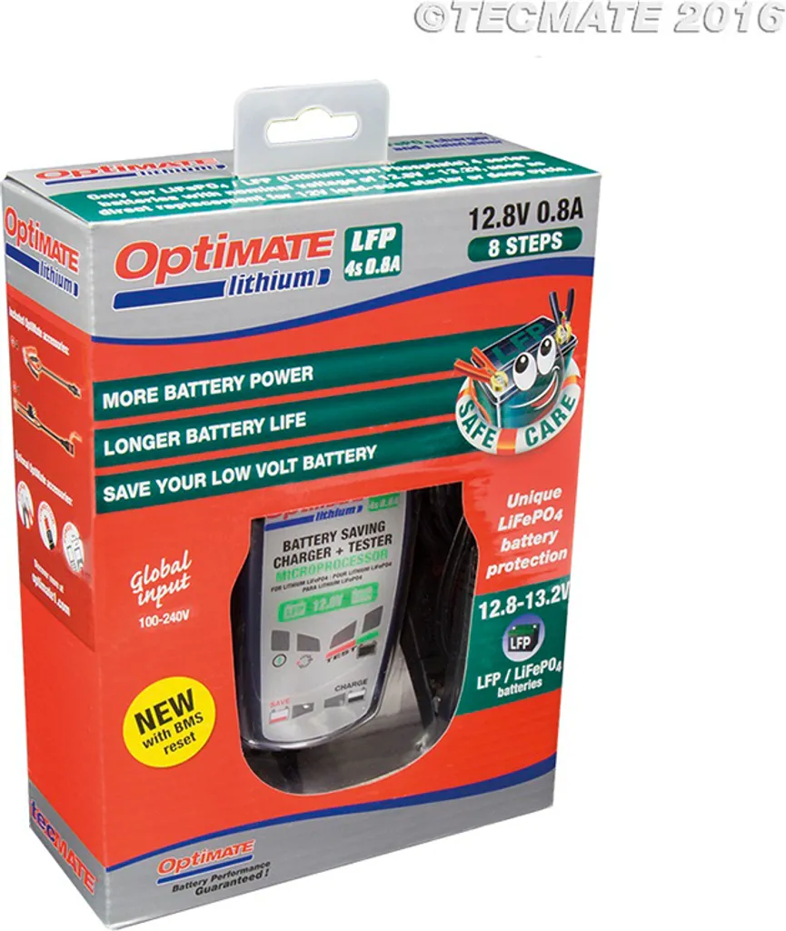 Chargeur OptiMATE Lithium 4S 12.8V avec programme de récupération