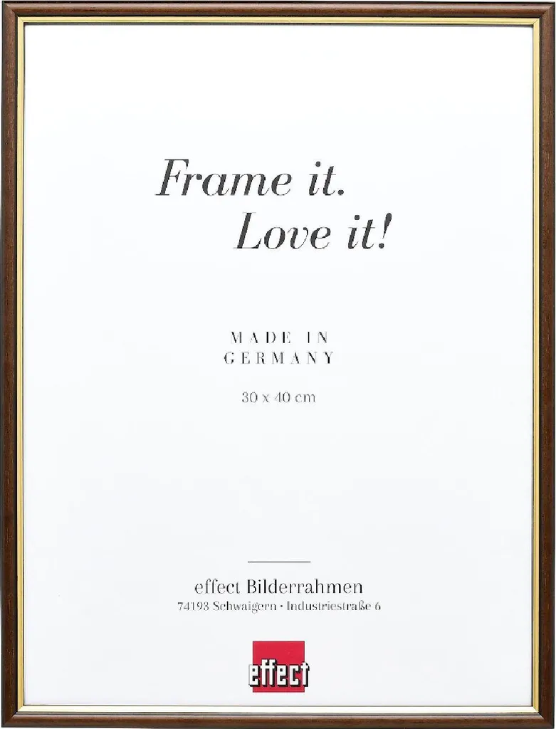 Cornice 30x30 Legno Noce Antiriflesso | Telaio Robusto per Foto Famiglia - 1