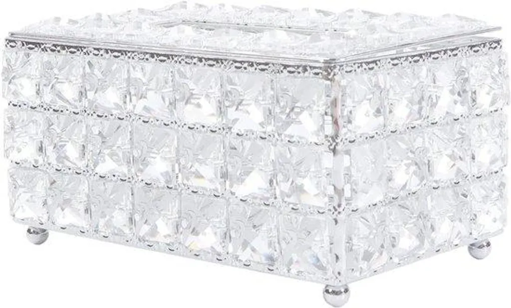 Boîte de rangement serviettes en verre pour table basse et salle de bain