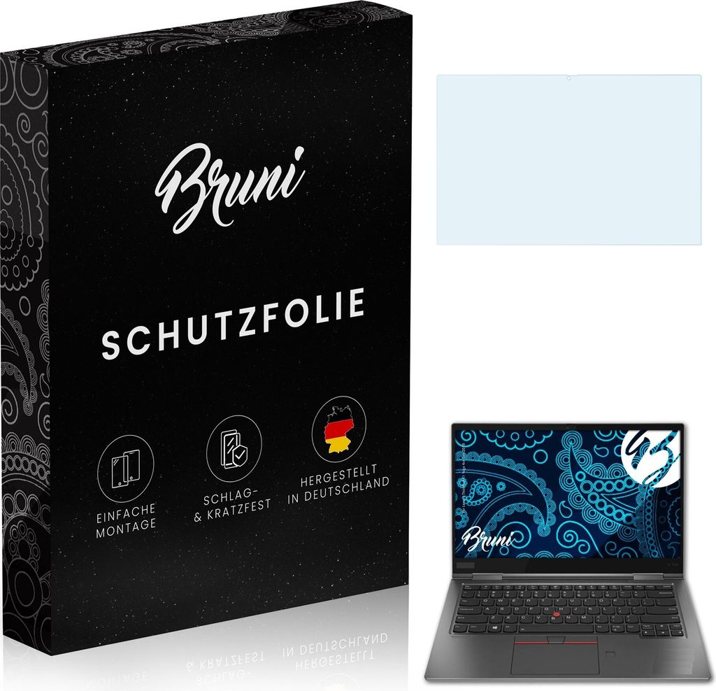 atFoliX 4061187838165, Laptop Bildschirmschutz, Transparent, Lenovo, ThinkPad X1 Yoga 4rd Gen 2019, Klare Bildschirmschutzfolie, Kratzresistent
