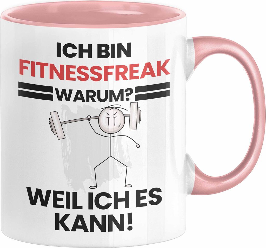 Fitnessfreak Geschenk Tasse Lustiger Spruch Ich Bin Fitnessfreak Warum Weil Ich Es Kann Geschenkidee Bester Fitnessfreak Geburtstag Kaffee-Becher (...