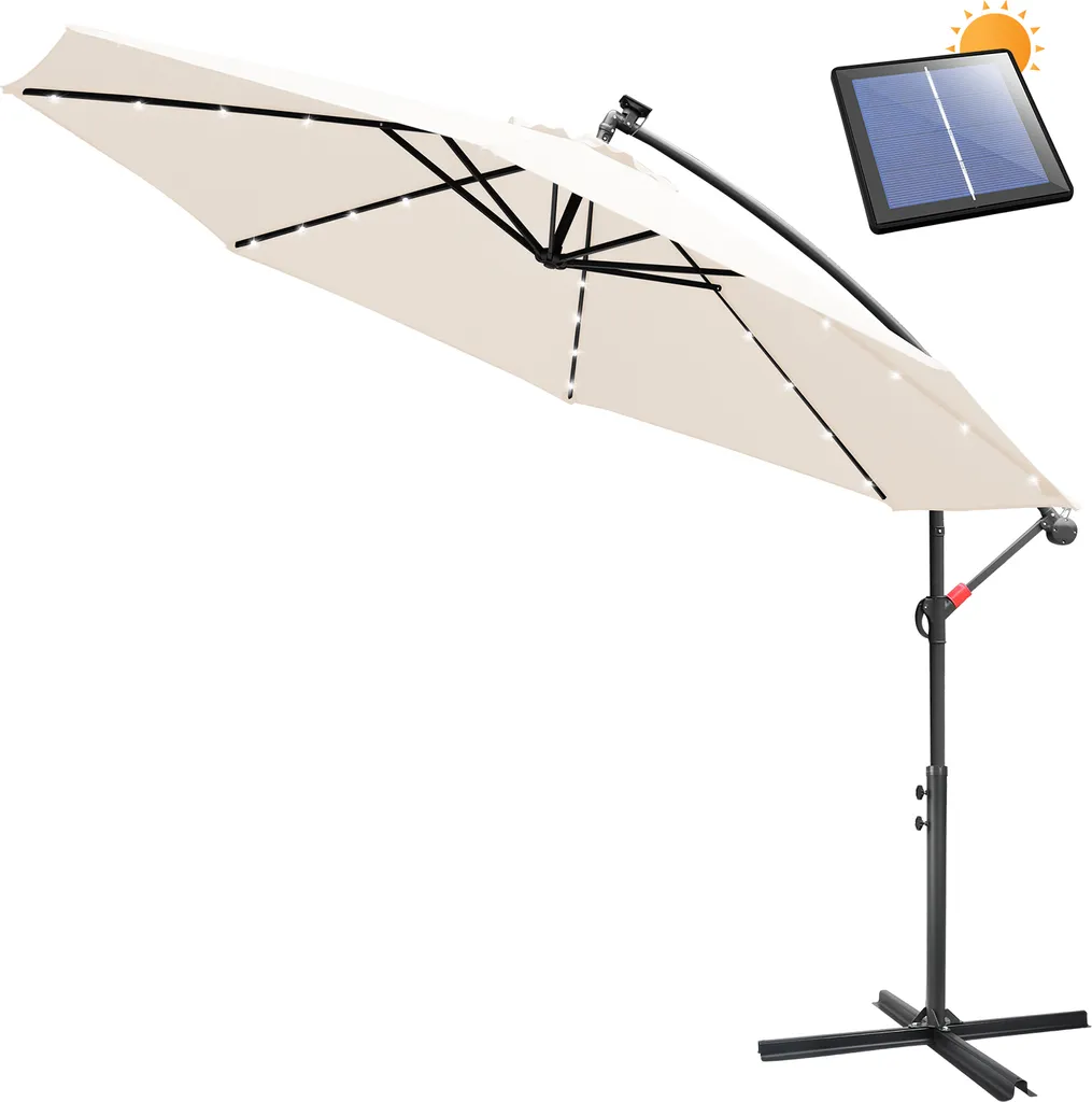Offerta Ombrellone Clanmacy 350cm con LED - Qualità Premium Prezzo Outlet