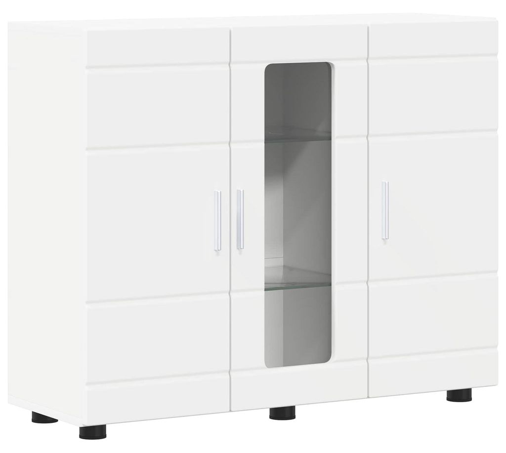vidaXL Holzschrank mit Speicher Weiß 88,5 x 30,5 x 73 cm Holzwerkstoff