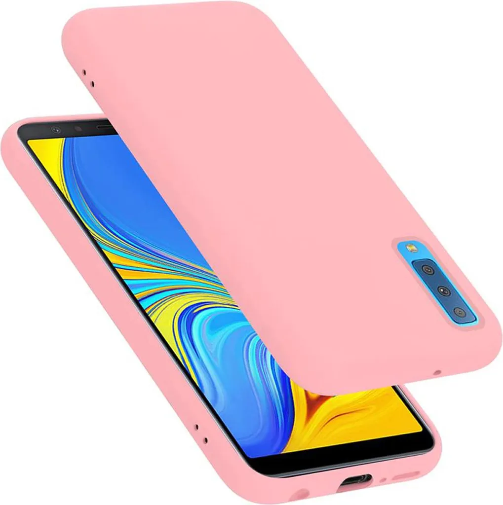 Cover TPU Samsung A7 2018 Cadorabo Rosa | Protezione Silicone Anti-Shock