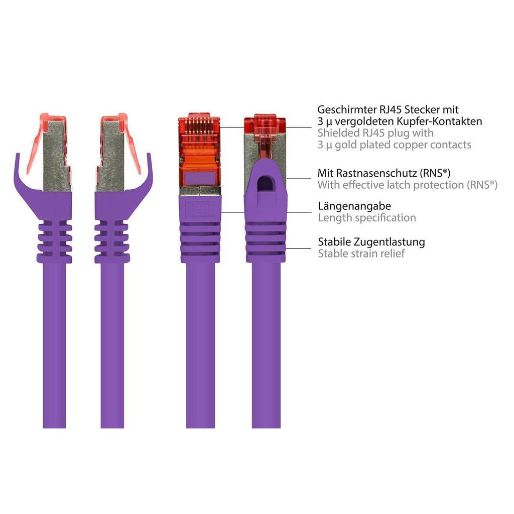 Good Connections Cat.6 Patchkabel S/FTP violett 1m