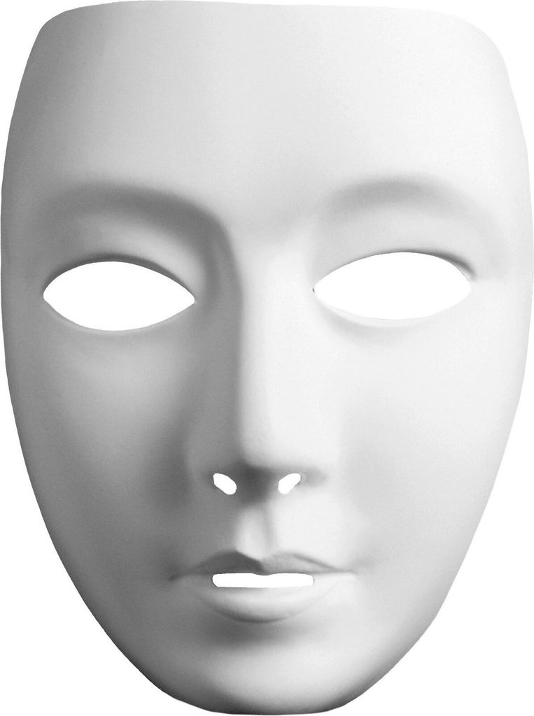 Neutralmaske Gesicht Frau - für Karneval Produktbild 