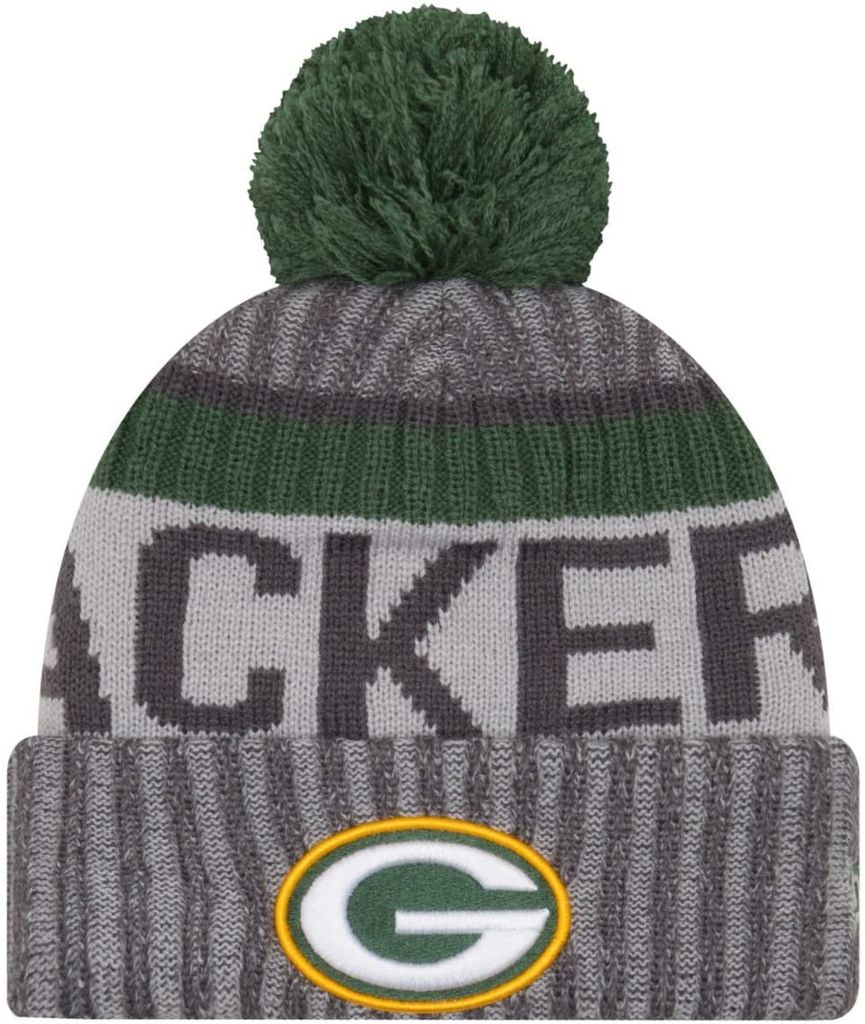 New Era NFL SIDELINE Winter Bobble Mütze - Green Bay Packers