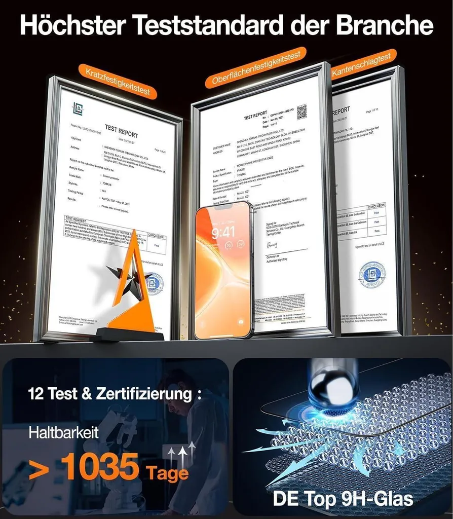 Verre Trempé iPhone 12 9H+ Ultra Résistant et Anti-Empreintes 2 Pièces - 2