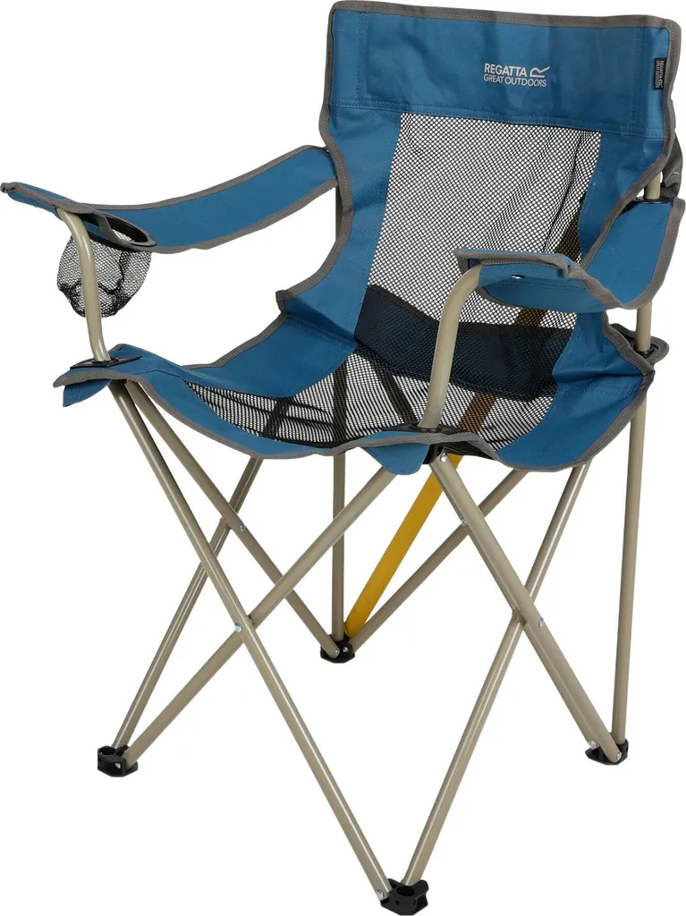 Chaise pliante Isla Regatta compacte et robuste en acier - Bleu Royal - 4