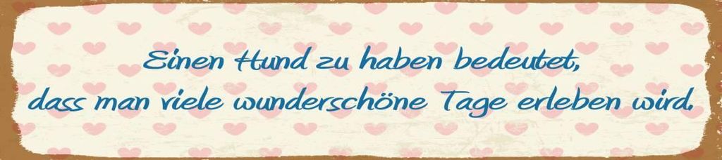 vianmo Holzschild 46x10 cm Hund haben bedeutet