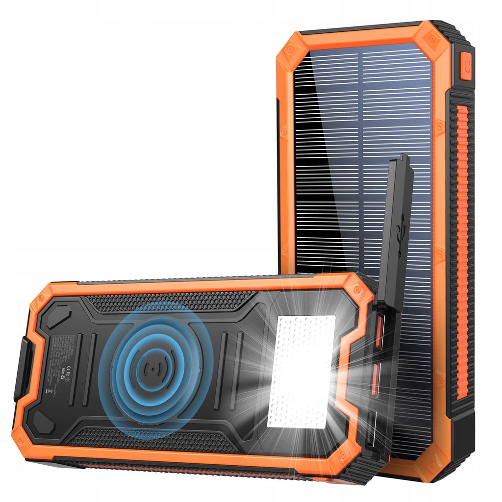Solar Powerbank 4Xusb 20000Mah 20W Induktion Ip65