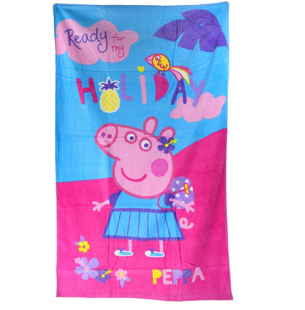 Peppa Pig Rosa Schwein Badetuch Tuch Handtuch Strandtuch 140 x 70 cm neu sunny