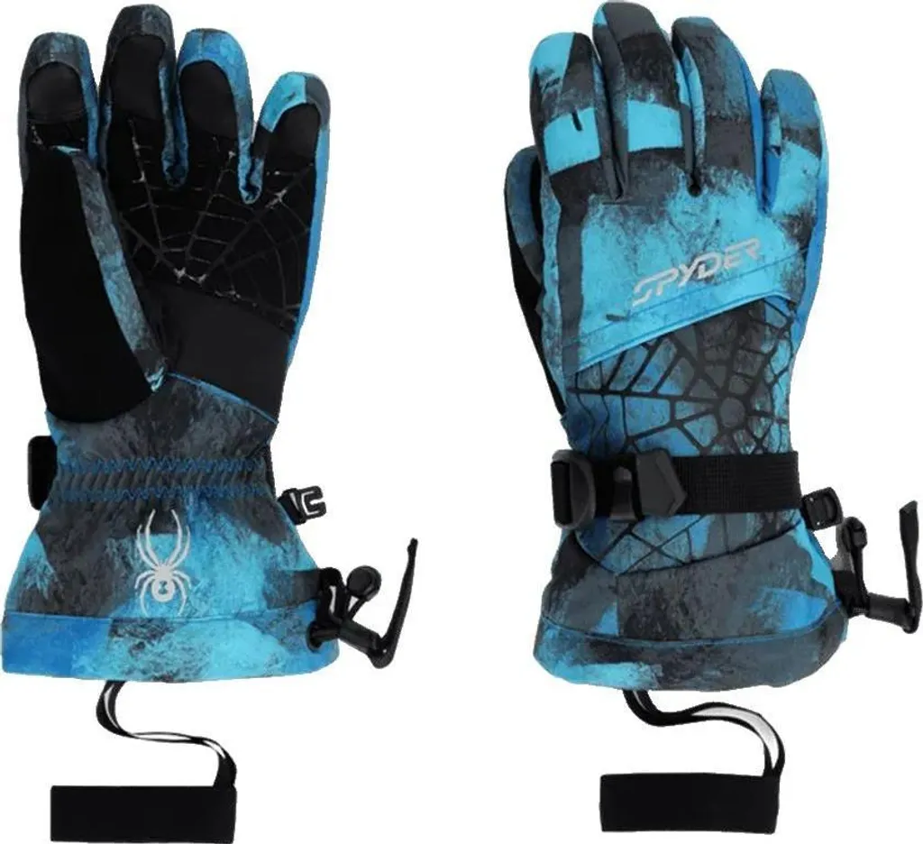 Gants de ski Spyder Overweb Bleu M - Idéal pour les Vacances à la Montagne