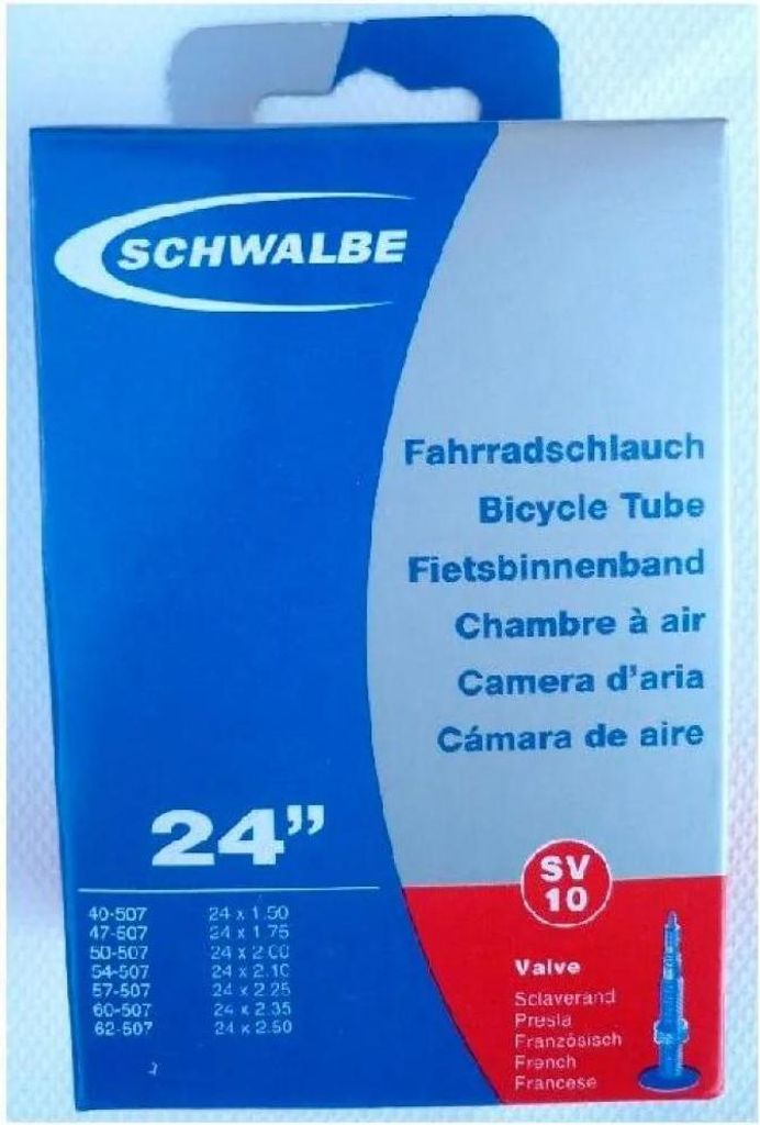 Schwalbe 10421313 Chambre à air 24' 'SV 10', 24x1.75-2.35' Image du produit 
