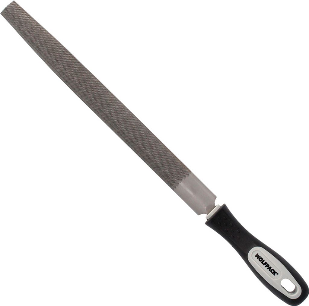 Mittelfeine Feile Maurer mit Griff, halbrund - 10"