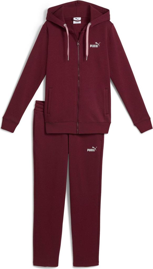 PUMA Metallic Hooded Sweat Suit Damen rot M