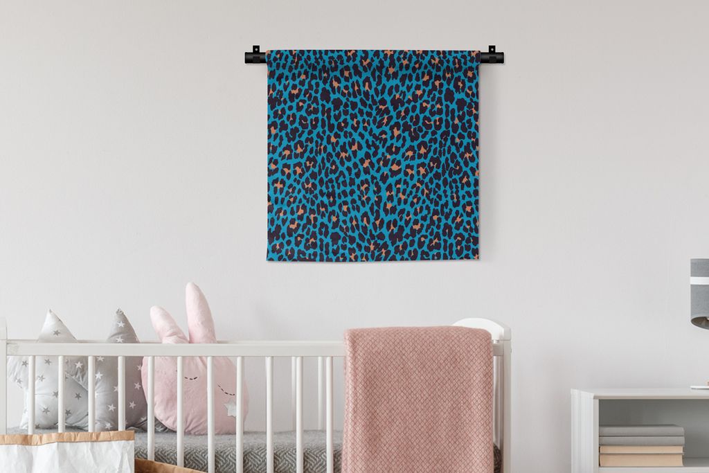 MuchoWow Wandteppich Wandbehang Pantherdruck - Tier - Design 60x60 cm Tapisserie Dekoration Wandtuch - Dekorationen - Wand Decke