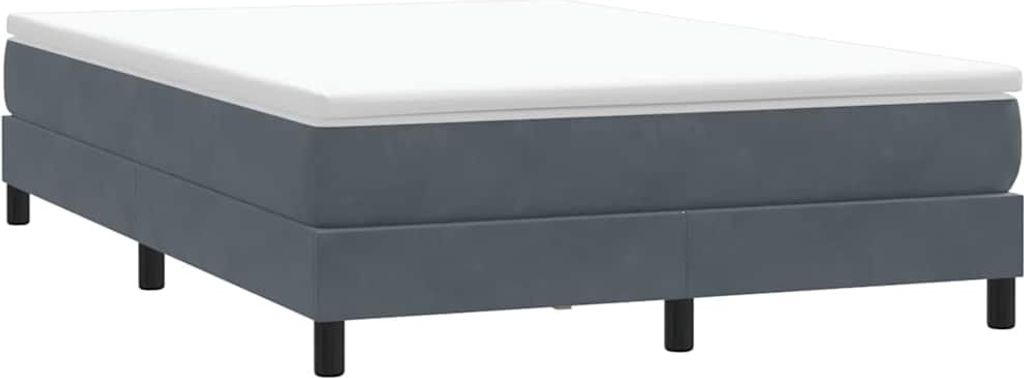 Langlebig Bettrahmen inkl. Lattenrost - Boxspringbett ohne Matratze Dunkelgrau 160x210 cm Samt - Klassische Betten Octo5416541 1parcel