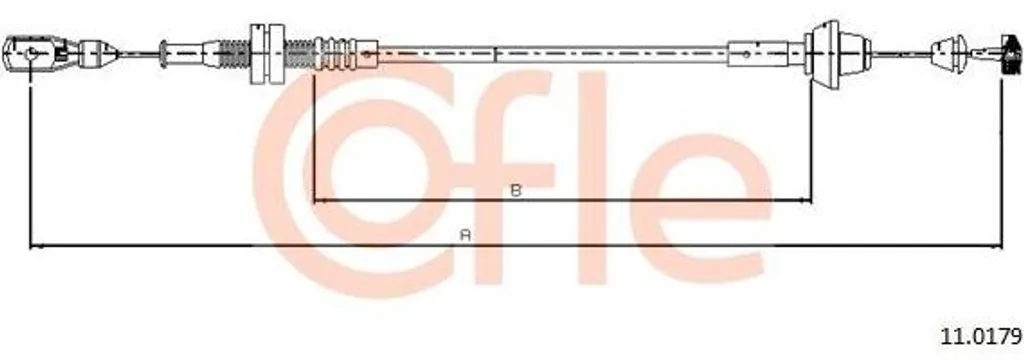 Câble d'accélérateur COFLE 11.0179 compatible Ford Escort OE 7317419
