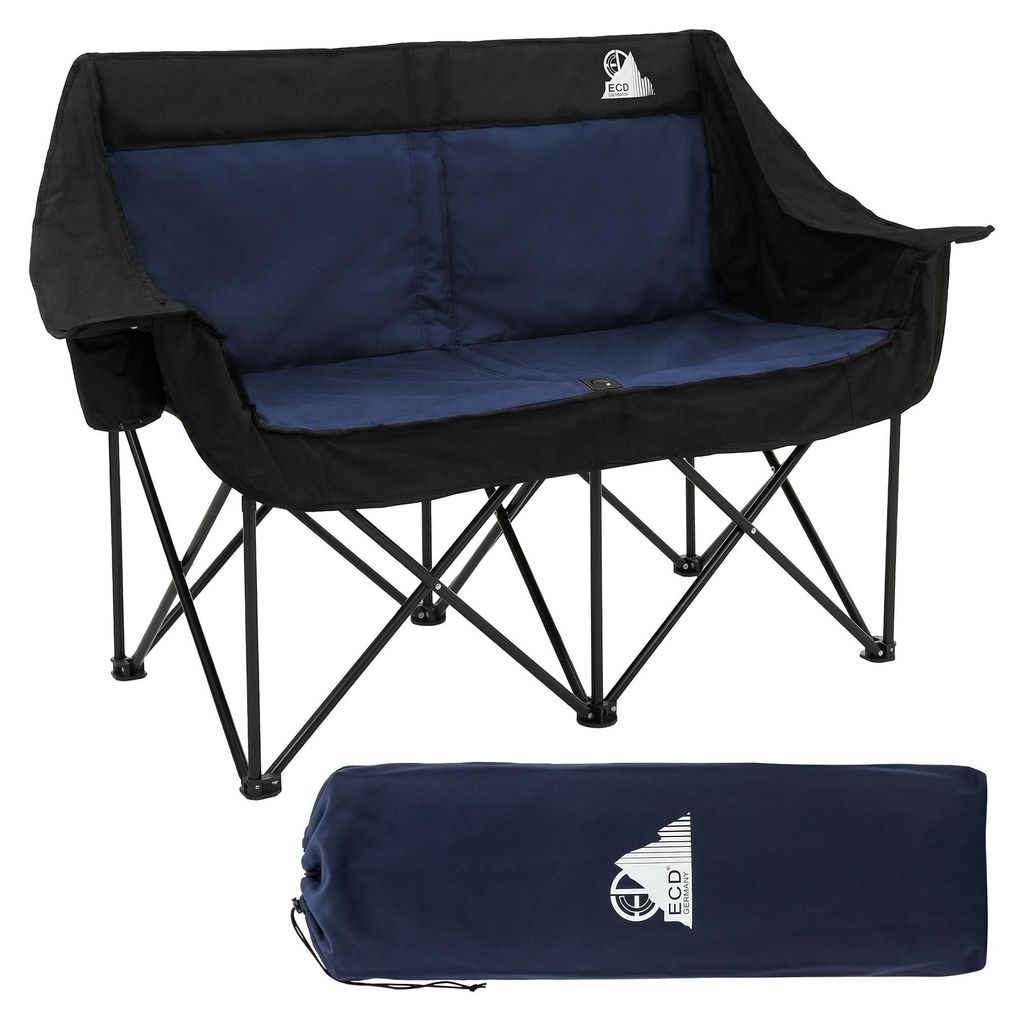 ECD Germany Campingstuhl faltbar für 2 Personen Blau Produktbild 