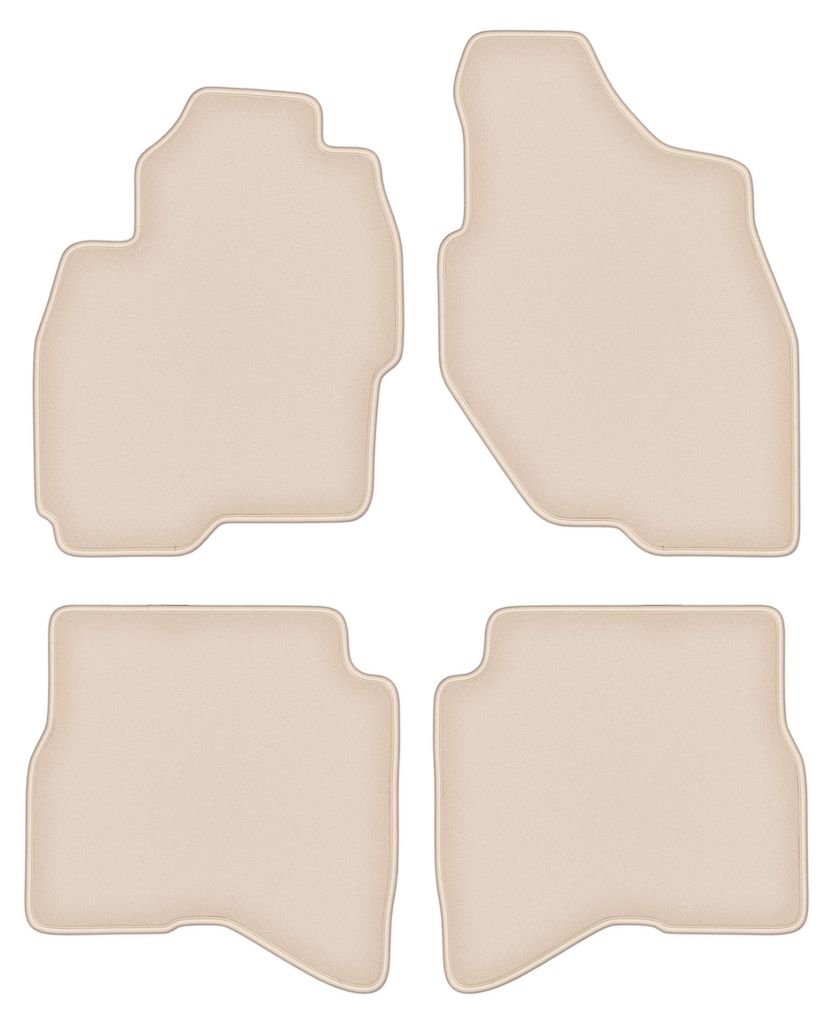 DURBAN Beige Velours-Fußmatten-Set für Mitsubishi Pajero Pinin SUV (1999-2006)