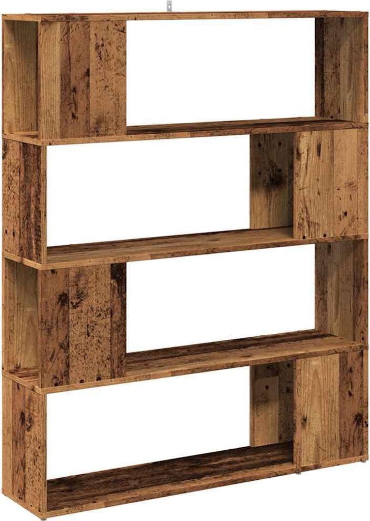Bücherregal/Raumteiler Altholz-Optik 100x24x124,5 cm