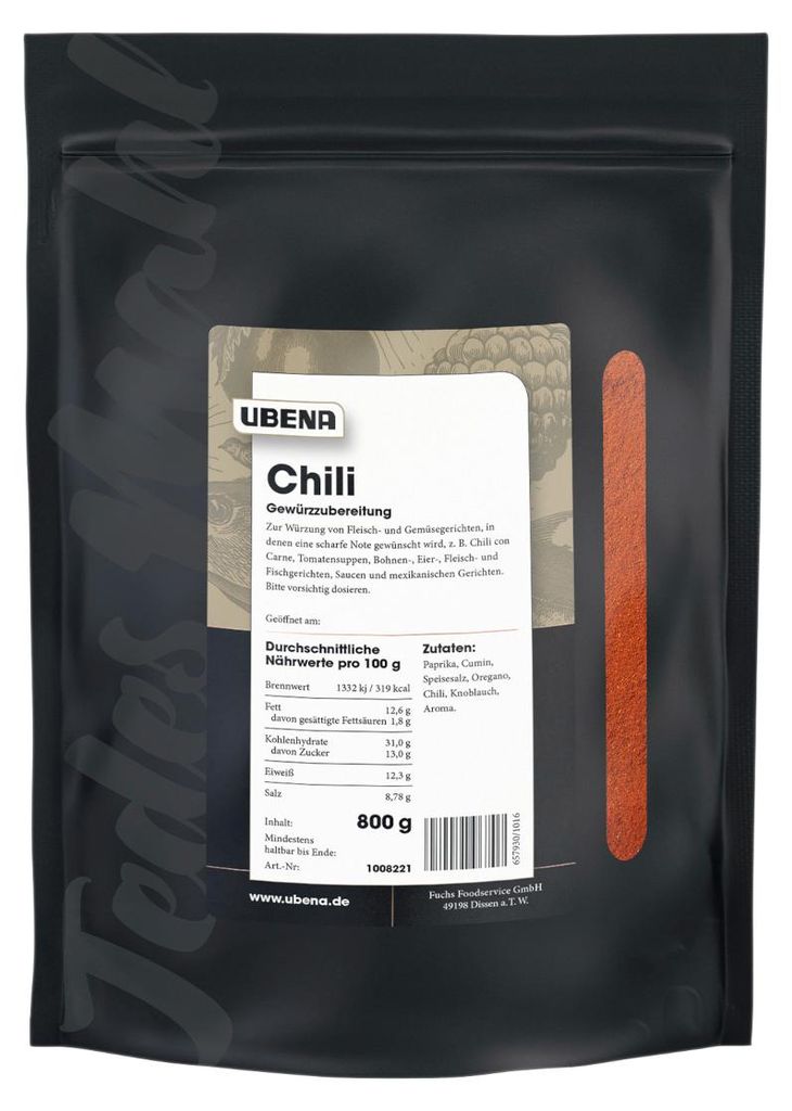 Ubena chilli preparat przyprawowy głęboka mocna ostrość Zdjęcie produktu 