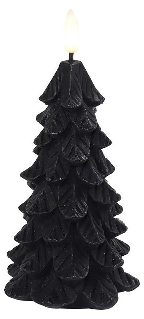Countryfield Bougie de sapin de Noël LED noire 17,5cm éclairage d'ambiance