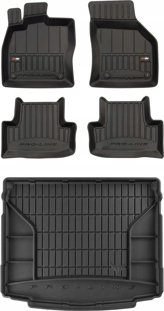 Set Tappetini 3D Skoda Karoq dal 2017 | Gomma Inodore Anti-Macchia