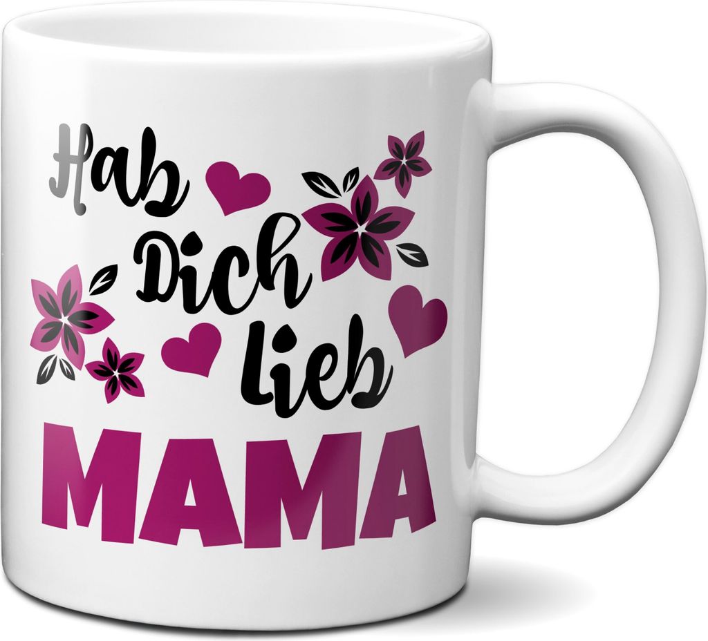 TassenKing Tasse - Hab Dich lieb Mama - Tasse mit lila Produktbild 