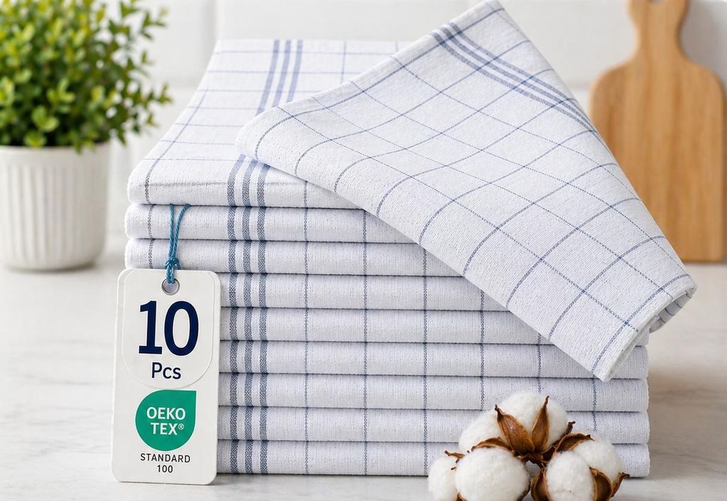 Geschirrtücher 10er Set - Baumwolle 50x70 cm - Küchentücher Produktbild 