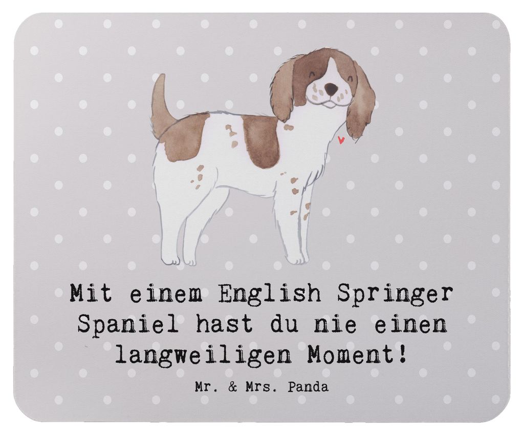 Mr. & Mrs. Panda Mauspad English Springer Spaniel Spaß - Grau Pastell - Geschenk, mousematte, stolzer Hundebesitzer, Hunderassen, treuer Begleiter...