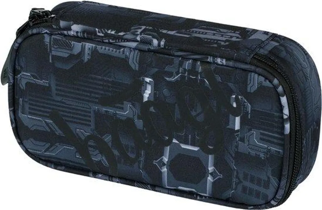 Petit cartable bleu résistant et sa trousse assortie - Format compact