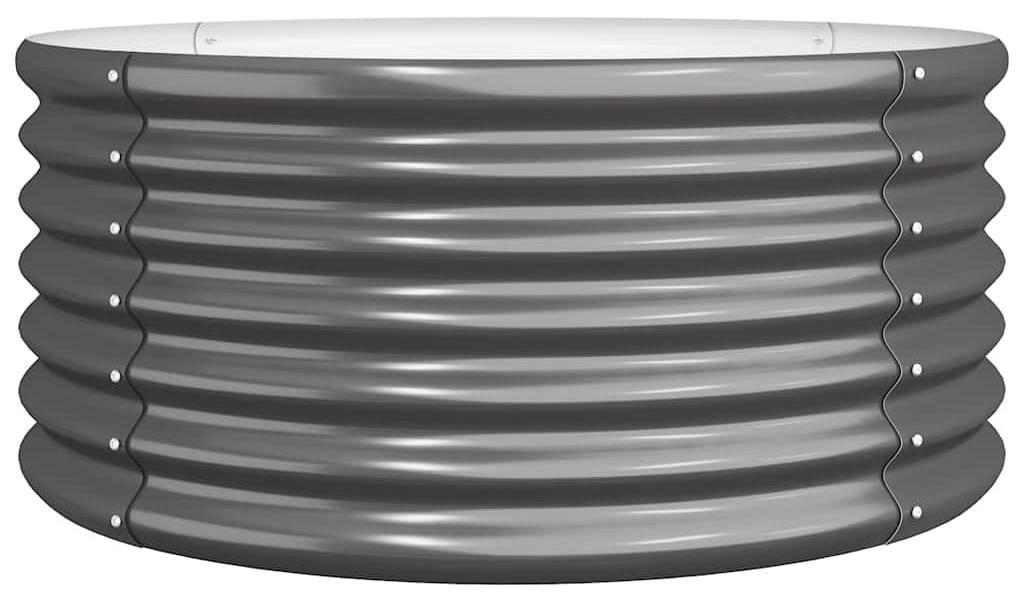 vidaXL Plantenbak, verzinkt staal, 80x80x36 cm, antraciet Productafbeelding 
