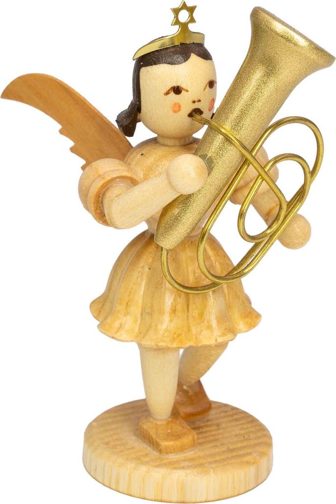 Kurzrockengel mit Tuba, natur (6,6cm) von Blank Kunsthandwerk