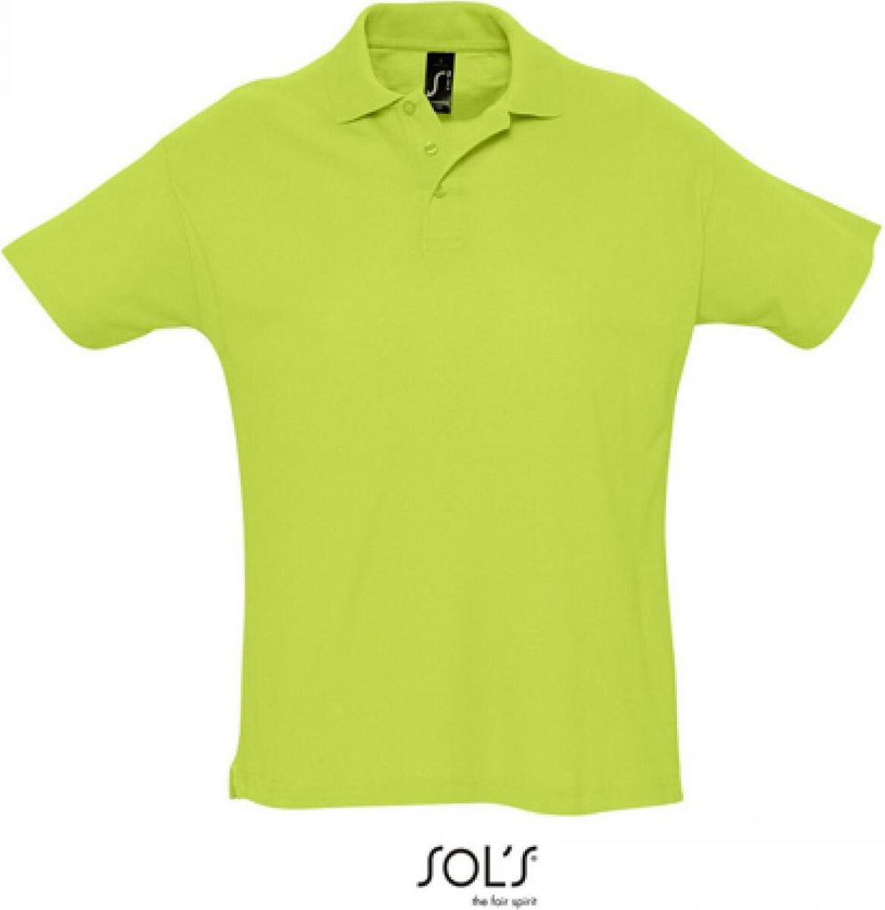SOLs 11342 | Herren Summer Poloshirt II Seitenschlitze - Farbe: Apple Green - Größe: L