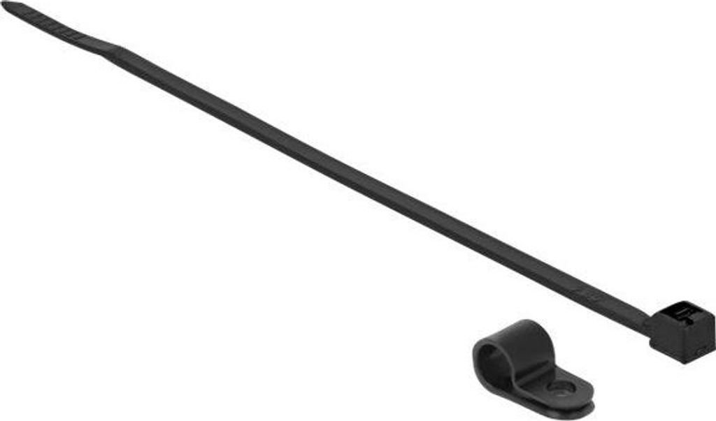 DELOCK Befestigungsschelle 6,4 mm mit KBI 200x3,6mm schwarz