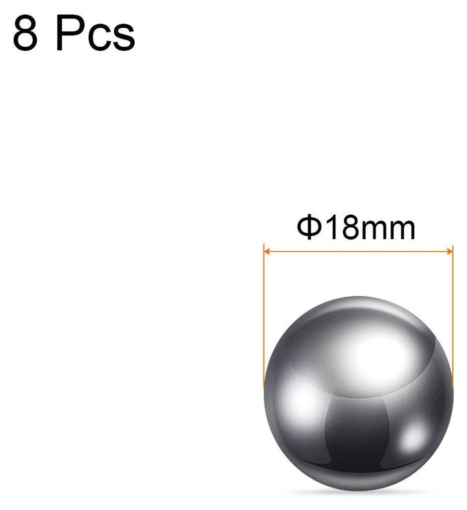 8Stš¹ck Kugellager Kugeln 18mm Durchmesser G10 Pr?zision Metallkugeln, Kugellager Stahlkugeln fš¹r Fahrr?der Skateboard Rollen Silber