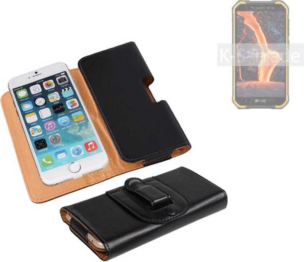 K-S-Trade Schützhülle Handyhülle kompatibel mit Ulefone Armor X6 Pro Holster Gürtel Tasche Schutzhülle Handy-Tasche Smartphone Case Seitentasche