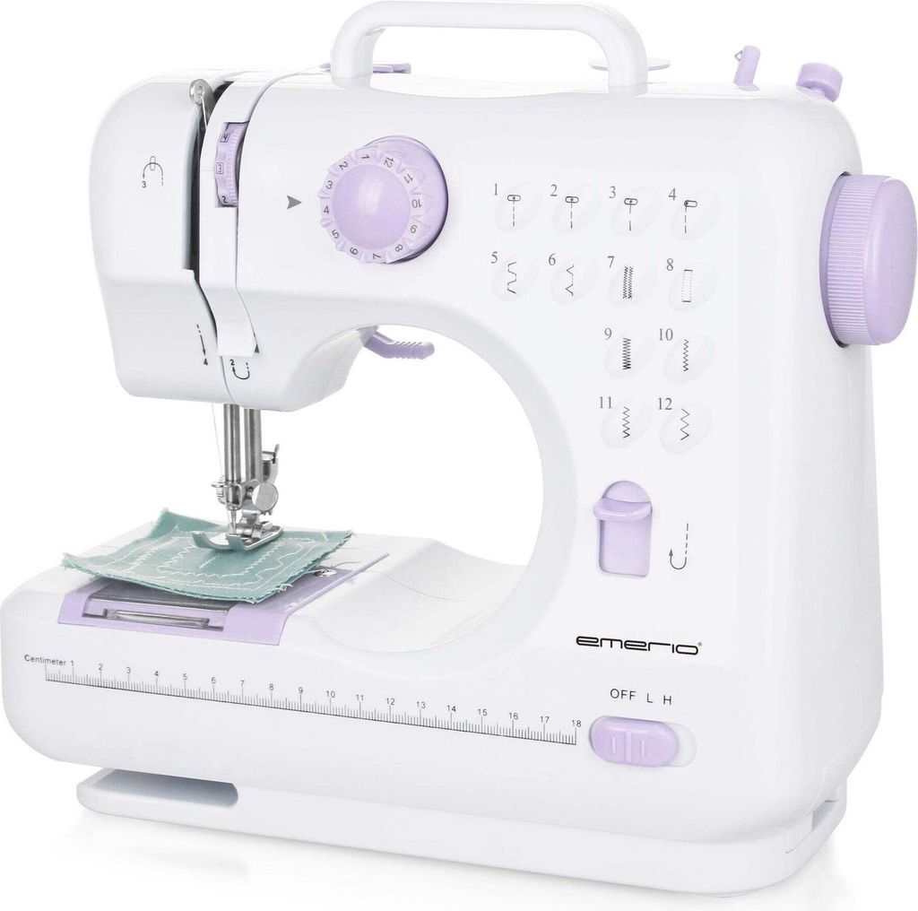Šicí stroj Emerio 12 programů vpřed a vzad automatický. Obrázek produktu