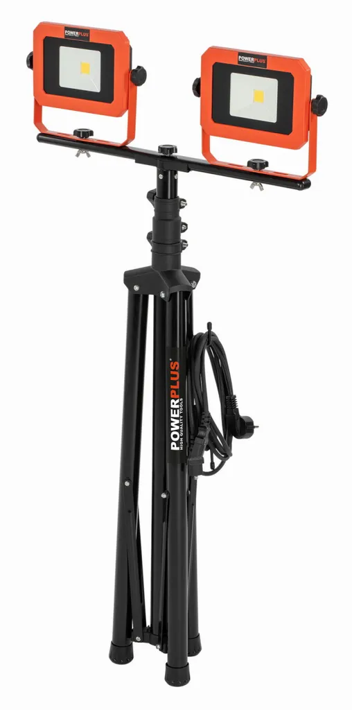 Projecteur hybride 20+220V Powerplus Argent avec trépied ajustable - 14