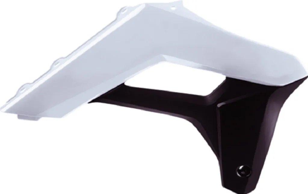 Spoiler de radiateur Polisport blanc et noir pour moto cross et enduro